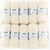 Gründl Classico Wolle (OEKO-TEX® zertifiziertes Strickgarn aus 50 % Schurwolle (Merino) & 50 % Polyacryl, 50 g/120 m, Nadelstärke: 3,5 - 4,5, 10 Knäuel á 50 g), Creme Großhandel 22