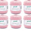 Gründl Wolle Häkelgarn 100 aus 100 % Baumwolle, 6 x 100 g Knäuel, Nadelstärke 1,5 - 2, 6, 100 g / 566 m, dünnes Garn zum Häkeln, helles lachs outlet store online 17