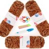 Aeeque Dicke Wolle, Chenille Wolle zum Häkeln Häkeltiere Mütze und Körbe, Plüschwolle Weich Häkelgarn Babywolle, Flauschige Chunky Stricken Wolle, 3 x 100g Chenille GarnKaramell Elegante 22